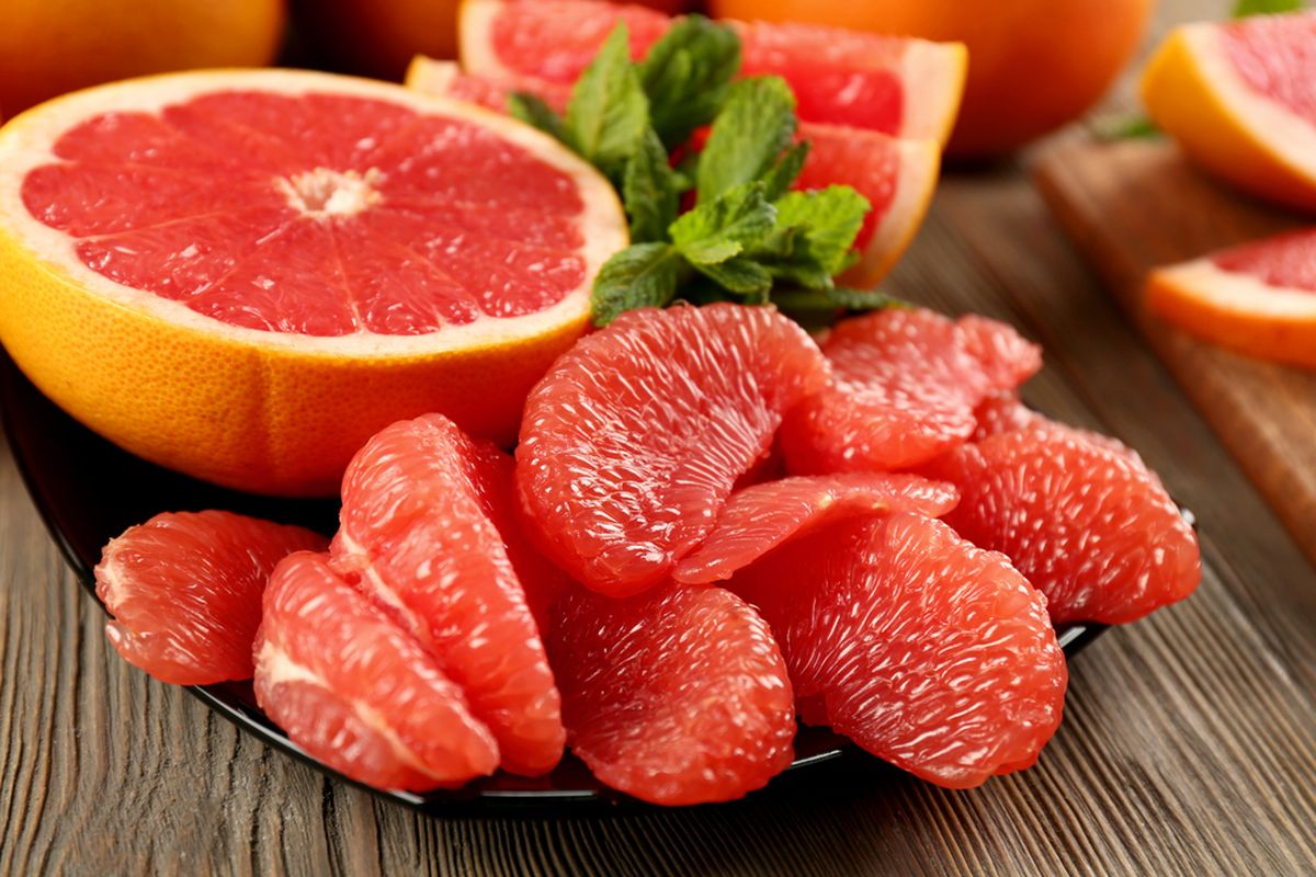 Ilustrasi grapefruit atau limau gedang