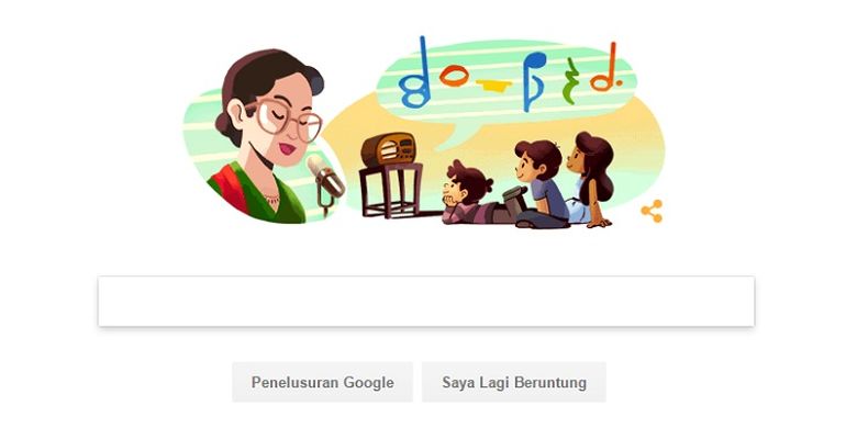 Google Doodle ulang tahun Ibu Soed