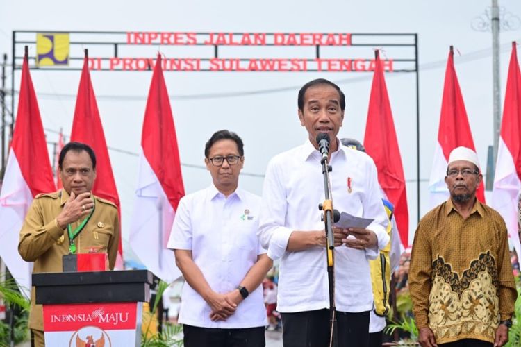 Presiden Joko Widodo (Jokowi) meresmikan pelaksanaan Instruksi Presiden (Inpres) Jalan Daerah di Provinsi Sulawesi Tengah (Sulteng) pada Selasa (26/03/2024).