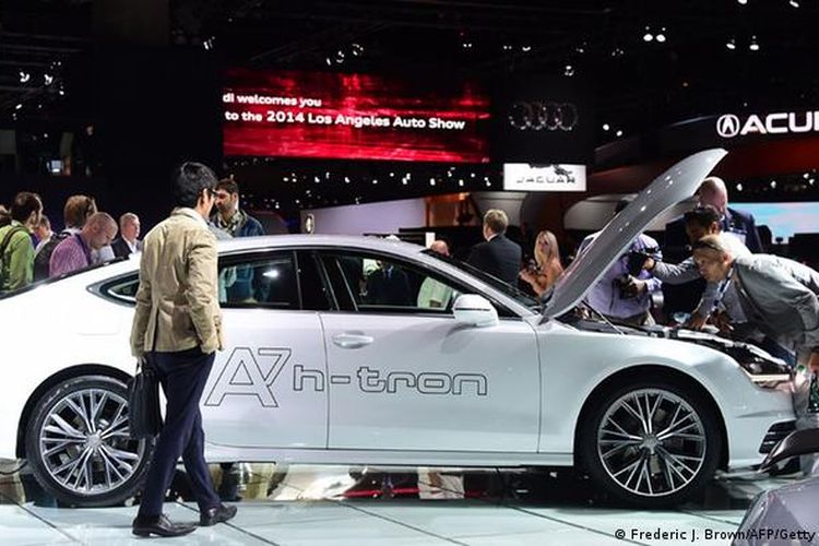 Prototipe mobil hidrogen Audi A7 h-tron diperkenalkan tahun 2014 di pameran mobil Los Angeles, AS.
