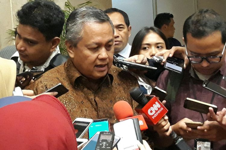 Calon Gubernur Bank Indonesia (BI) Perry Warjiyo usai fit and proper test di hadapan Komisi XI DPR RI, Rabu (28/3/2018).