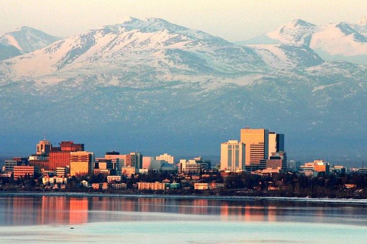 Anchorage, kota terbesar di Alaska.