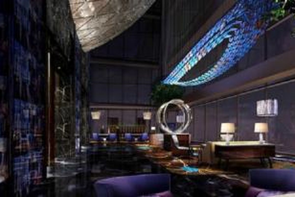 Lobi Hotel St Regis, Shenzhen, Tiongkok.