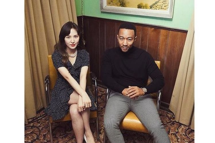 Penyanyi Wendy (Red Velvet) dengan John Legend untuk proyek lagu Written in the Stars