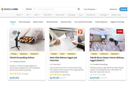 Cermati, Ini 7 Pelatihan yang Paling Banyak Dicari Peserta Prakerja