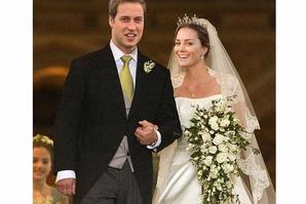 Begini kira-kira penampilan William dan Kate di hari pernikahan, hasil rekaan para seniman.