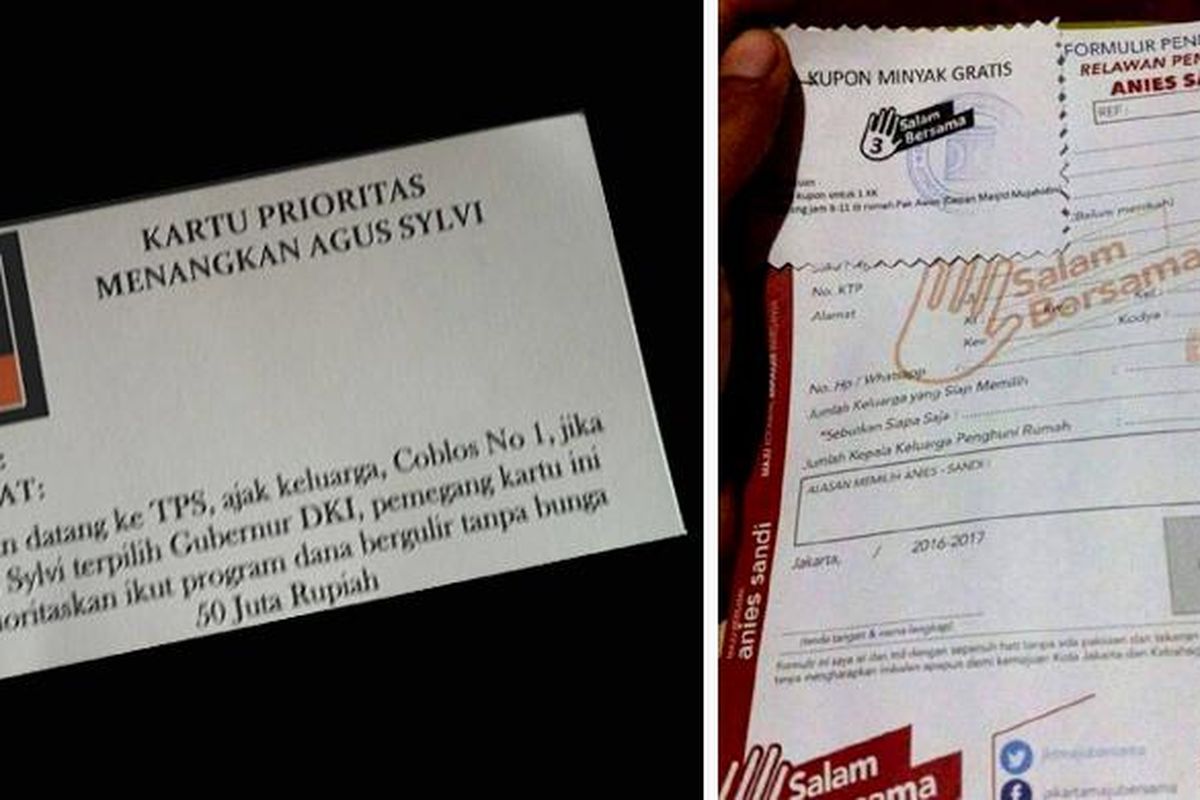 Kartu Prioritas dan kupon minyak gratis yang beredar secara viral.