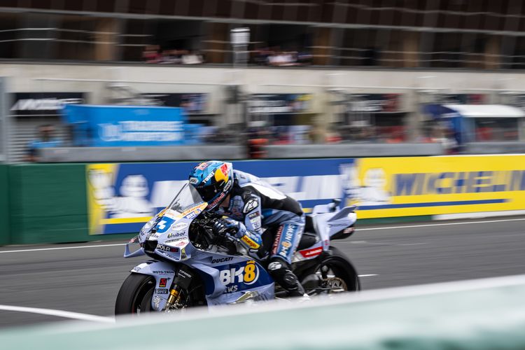 Alex Marquez saat berlaga pada MotoGP Perancis 2025