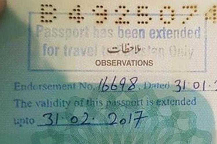 Kendati keaslian foto ini belum bisa diverifikasi, namun gambar perpanjangan masa berlaku paspor yang dikeluarkan oleh Konsulat Pakistan di Dubai ini telah menyebar di media sosial, dan mendapat perhatian para netizen. 
