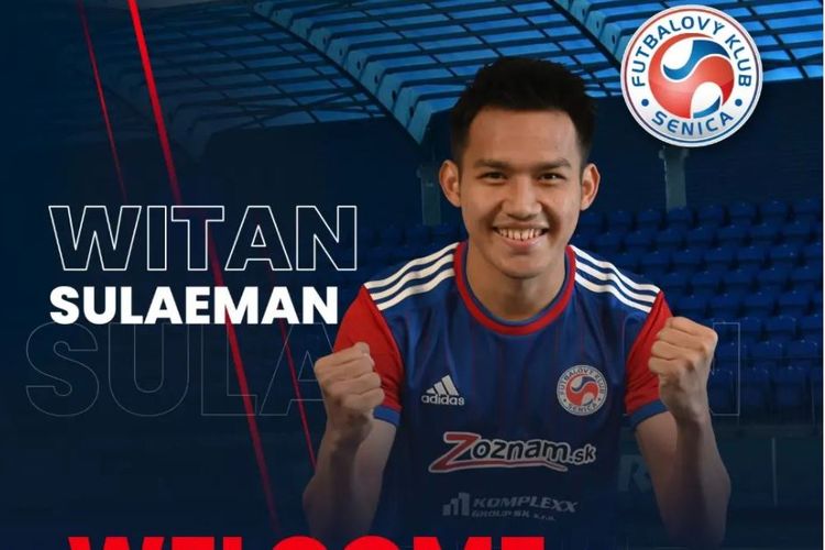 Bintang timnas Indonesia, Witan Sulaeman, resmi bergabung dengan klub Liga Slovakia, FK Senica, pada Jumat (21/1/2022) sore WIB.