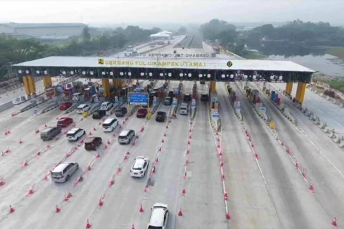 Gerbang Tol Cikampek Utama, Selasa (4/6/2019).