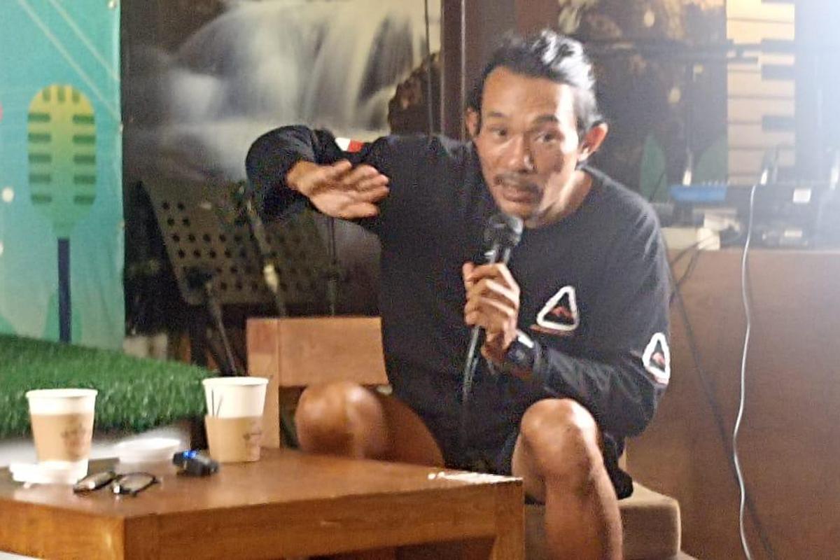 Agam Rinjani, seorang pemandu Gunung Rinjani saat diskusi di Jakarta Selatan, Sabtu (28/6/2025).