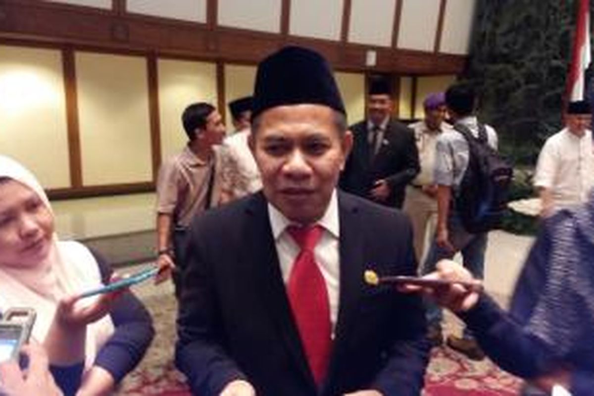 Kepala Dinas Koperasi Usaha Mikro Kecil Menengah dan Perdagangan (KUMKMP) DKI Jakarta, Irwandi, usai pelantikannya di Balai Kota, Jumat (3/7/2015)