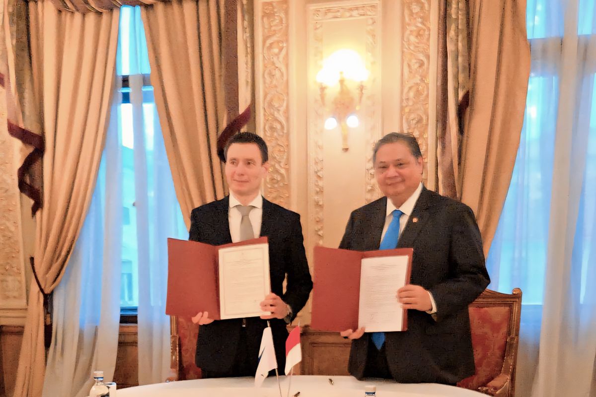 Menko Perekonomian Airlangga Hartarto mewakili Indonesia dalam penyelesaian perundingan Indonesia-Eurasian Economic Union Free Trade Agreement di forum SPIEF 2025.