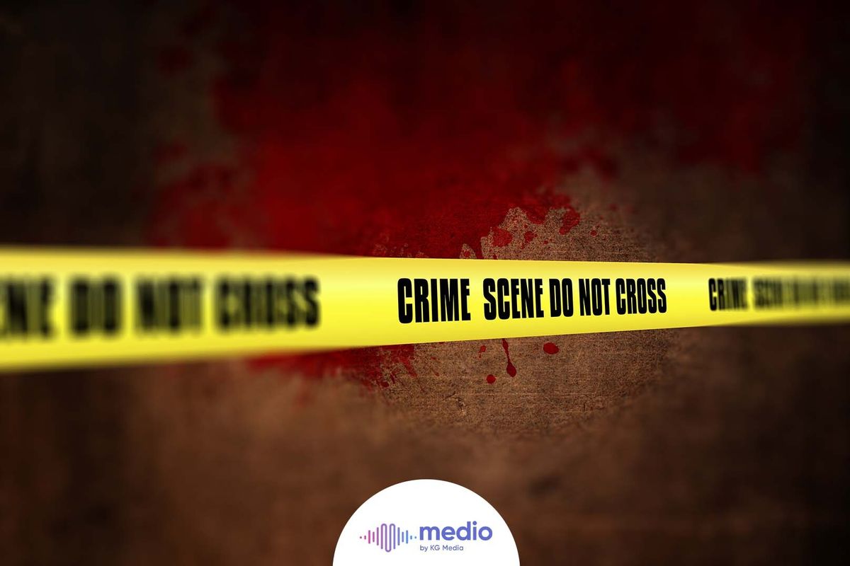 Ilustrasi garis polisi. 