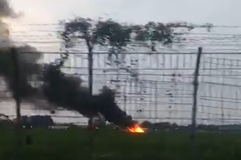 Video Viral Pesawat Jatuh dan Terbakar di Bandara Pondok Cabe, ARFF: Hoaks