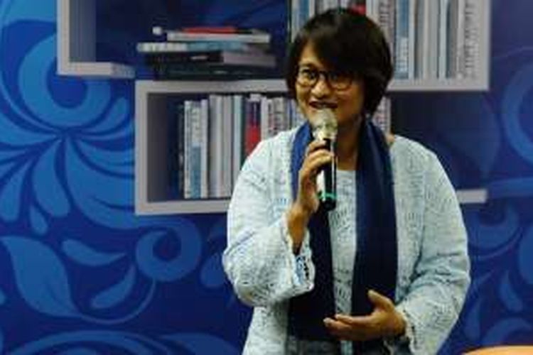 CEO XL Dian Siswarini saat menghadiri acara buka bersama di Jakarta, Jumat (24/6/2016)