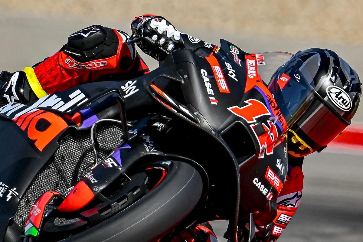 Maverick Vinales saat berlaga pada MotoGP Amerika 2024