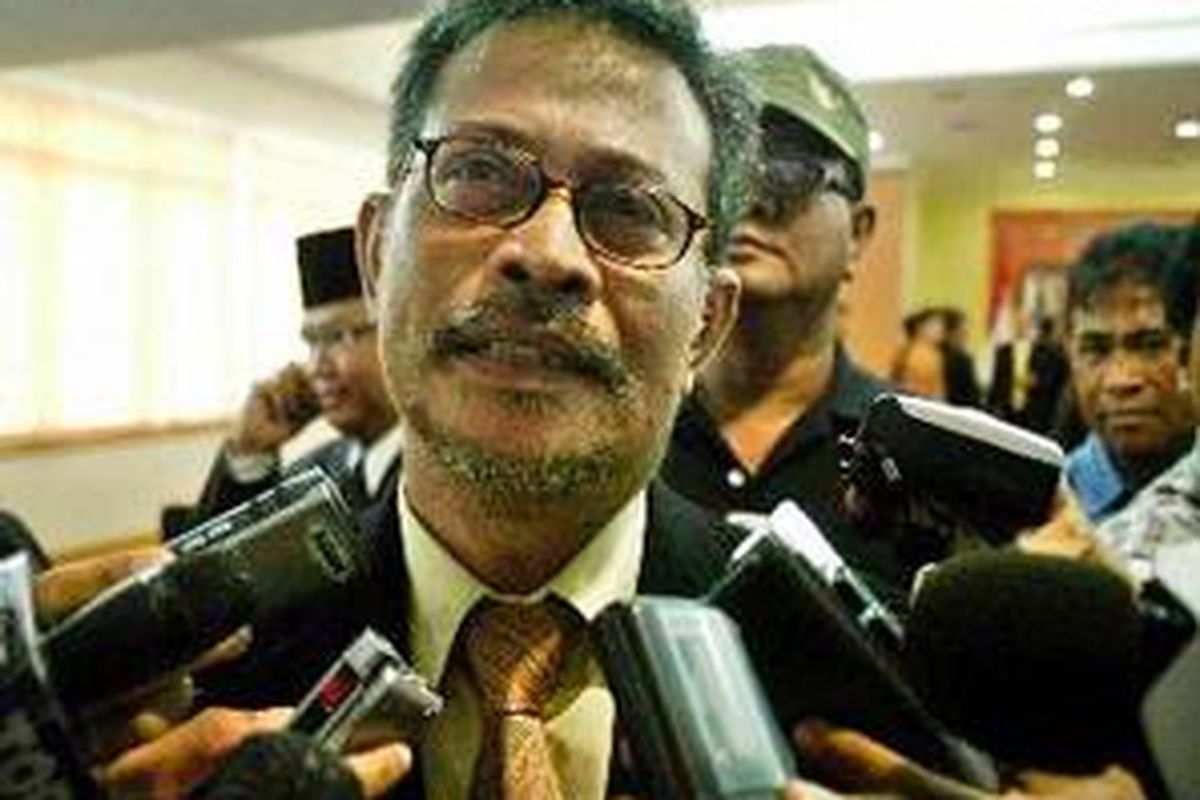 Syahrul Yasin Limpo, hadir dalam pelantikan Tanribali Lamo, Pejabat Sementara Gubernur Sulawesi Selatan, di Departemen Dalam Negeri, Jakarta, Sabtu (19/1).