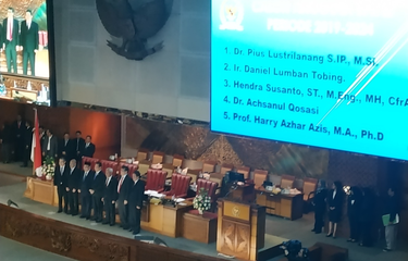 Dewan Perwakilan Rakyat (DPR) mengesahkan lima pimpinan Badan Pemeriksaan Keuangan (BPK) Periode 2019-2024 pada rapat paripurna di Kompleks Parlemen, Senayan, Jakarta, Kamis (26/9/2019).
