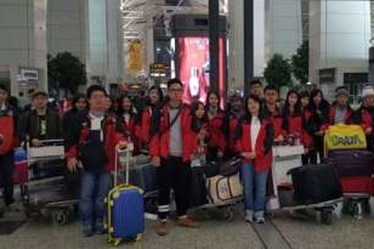 Para calon mahasiswa Indonesia yang akan berkuliah pada sejumlah perguruan tinggi di China.  