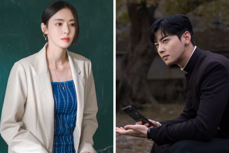 Artis peran Lee Da Hee (kiri) dan Cha Eun Woo dalam drama Island yang ditayangkan di Prime Video mulai 30 Desember 2022.