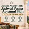 Jumadil Awal 1448 H: Jadwal Puasa Ayyamul Bidh Oktober 2026
