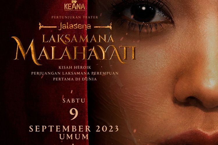 Poster Jalasena Laksamana Malahayati: Kisah Heroik Perjuangan Laksamana Perempuan Pertama di Dunia akan digelar di Graha Bhakti Budaya, Taman Ismail Marzuki, pada 8-9 September 2023.