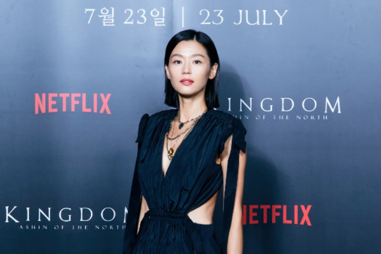 Jun Ji Hyun saat jumpa media rilis Kingdom: Ashin of the North