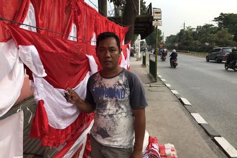 Pandemi Covid-19, Penjual Bendera Merah Putih Keluhkan Omzet Turun 50 Persen