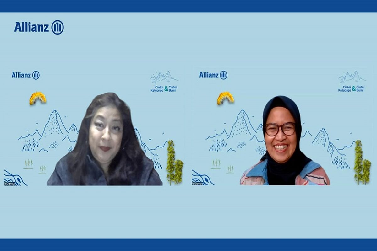 Head of Customer Offer Allianz Life IndonesiaTiwuk Siswadi dan Head of Investment Communication & Fund Development Allianz Life Indonesia Meta Lakhsmi Permata Dewi dalam webinar bertajuk ?How to Reach Your Financial Freedom?. 