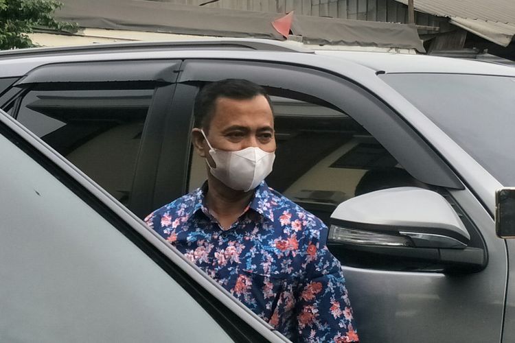 Pihak penggugat hak perwalian Gala Sky, Faisal selesai sidang dengan agenda bukti tambahan di PA Jakarta Barat, Rabu (23/3/2022).