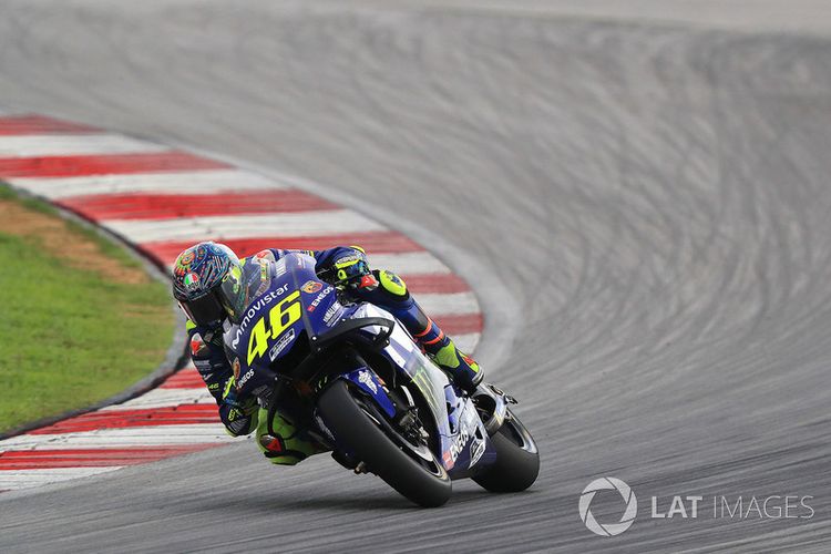 Valentino Rossi pada saat tes pramusim MotoGP 2018 di Sepang.