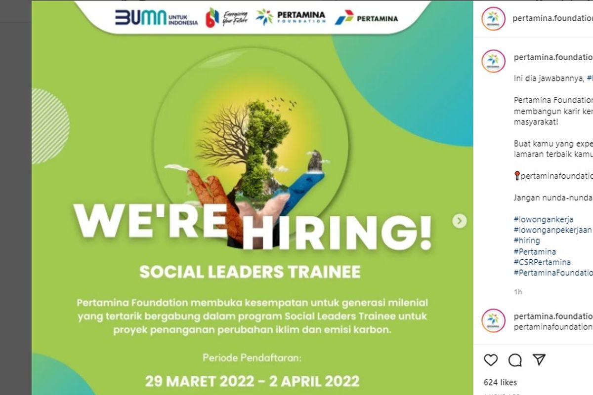 Lowongan kerja Pertamina Foundation