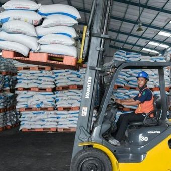 Ilustrasi: Gudang pupuk Pabrik Petrokimia Gresik