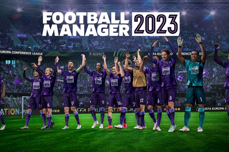 Ilustrasi game simulasi Football Manager 2023.