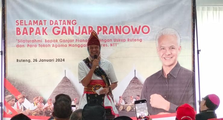 Sempat Terkendala Hujan Saat Menuju Ruteng, Ganjar: Ke Tempat Ini Butuh Perjuangan