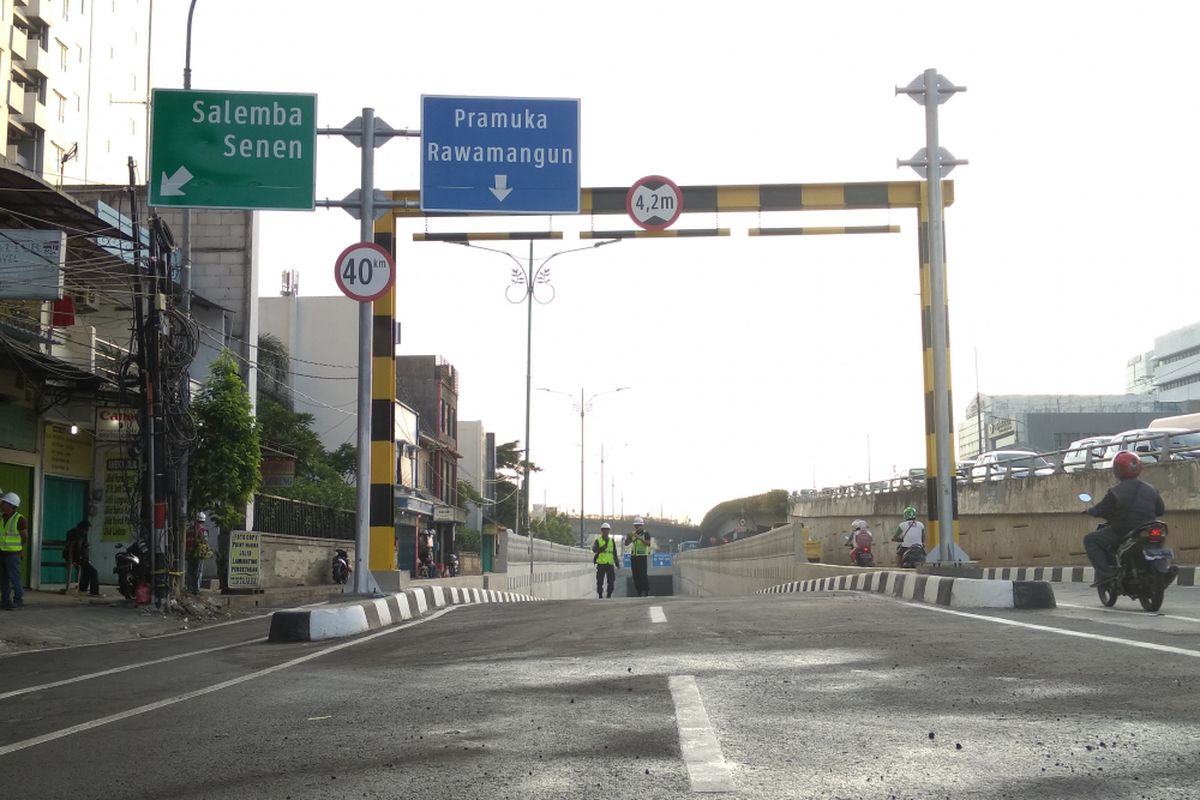 Pembukaan underpass Matraman dimulai hari ini, Selasa (10/4/2018)