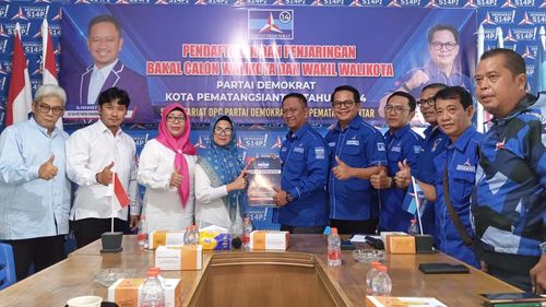 Kunjungi Kantor Partai Demokrat, Susanti Minta Restu Maju Jadi Walkot Pematangsiantar 2024-2029