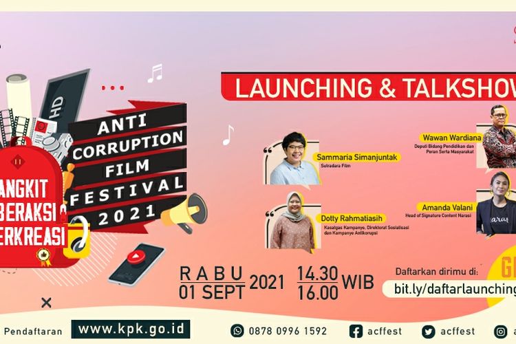 KPK kembali menggelar acara Anti-Corruption Film Festival di tahun ini dengan tema 'Bangkit Beraksi Berkreasi'.