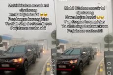 Video Mobil Ditahan di Gerbang Tol Saat Hujan Badai Demi Keselamatan