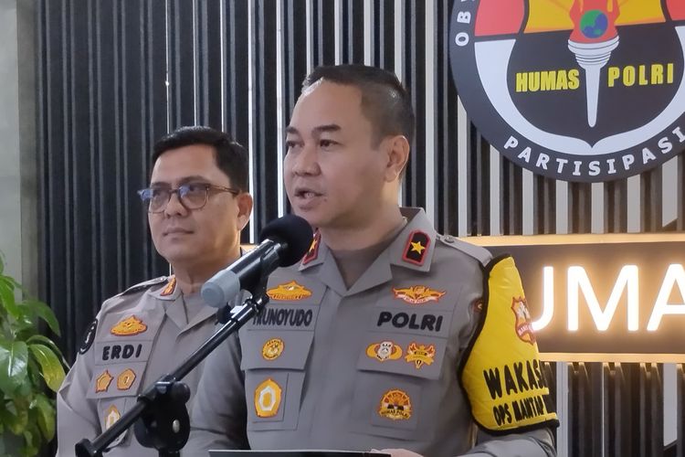 Kepala Biro Penerangan Masyarakat (Karo Penmas) Divisi Humas Polri, Brigjen Trunoyudo Wisnu Andiko di Mabes Polri, Jakarta, Senin (18/3/2024).