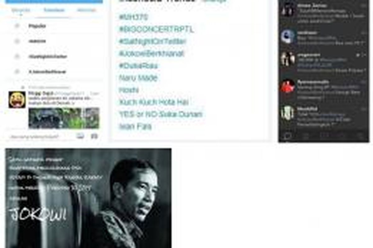 #JokowiBerkhianat menjadi trending topics di jejaring sosial Twitter, Sabtu (15/4/2014) malam.