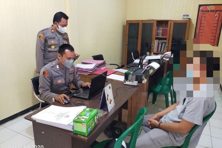 THM (40) warga Desa  Lojejer Kecamatan  Wuluhan  Jember ditetapka sebagai tersangka kasus dugaan KDRT 
