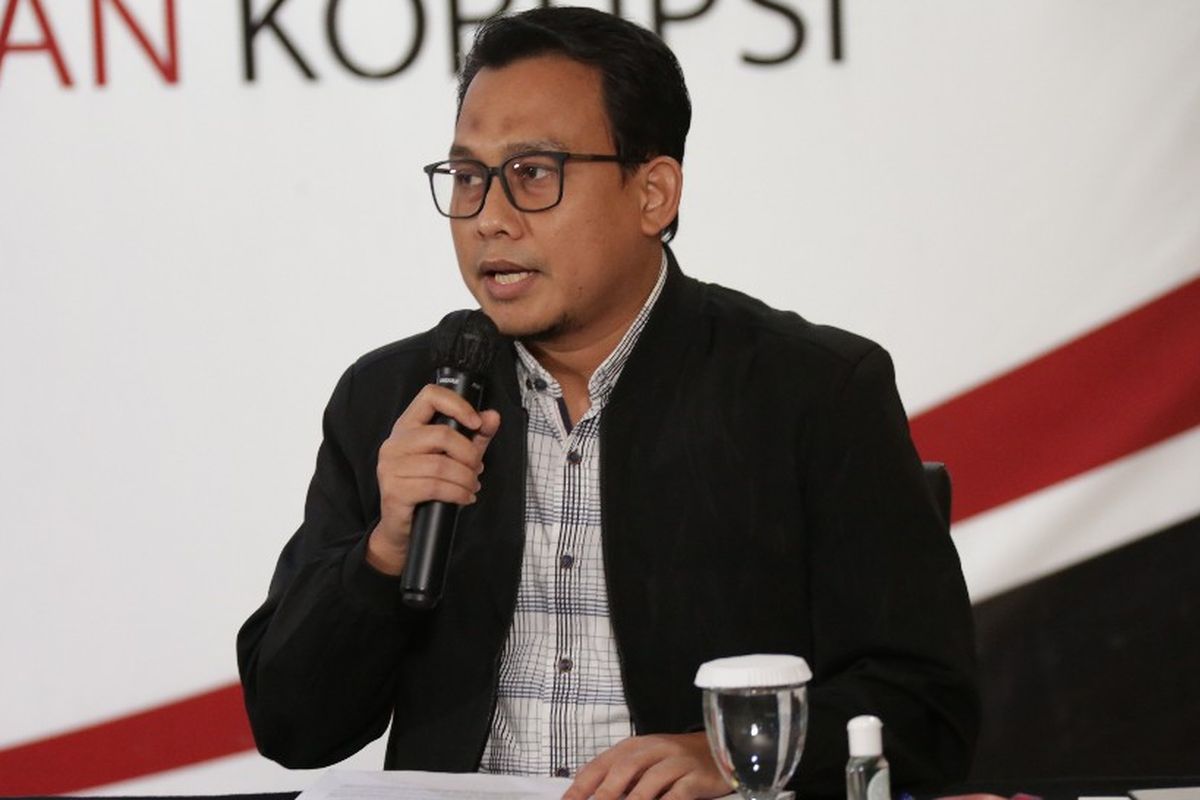 Plt Juru Bicara KPK Ali Fikri dalam konferensi pers Kinerja KPK Semester I 2020, Selasa (18/8/2020).