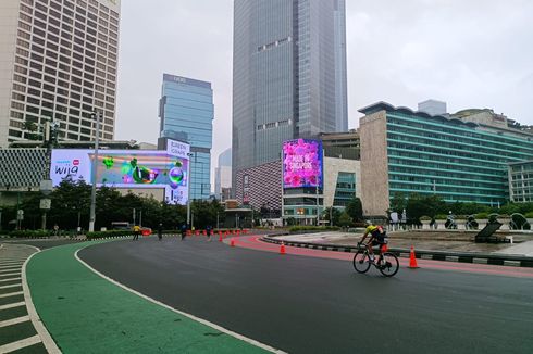 Suasana CFD Pertama di Bulan Puasa, Hujan dan Sepi Warga yang Berolahraga