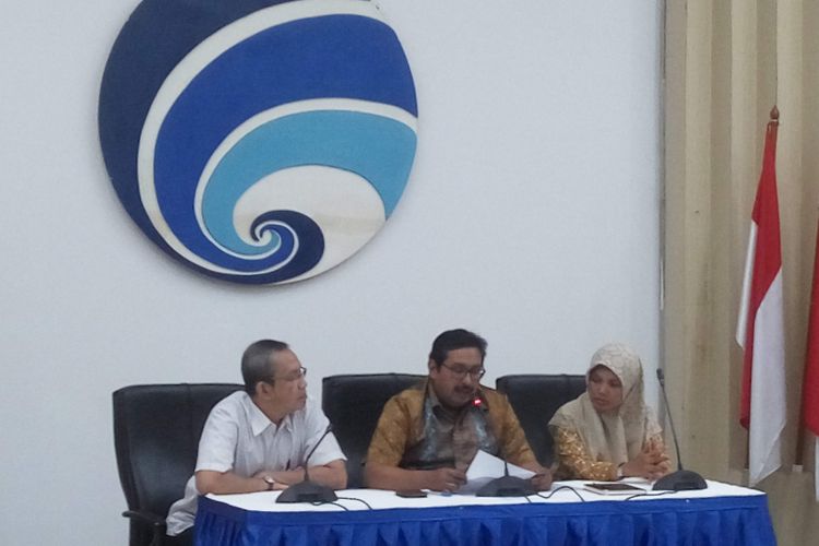 Konferensi pers terkait pencabutan izin frekuensi First Media di Kominfo, Jakarta, Jumat (28/12/2018).