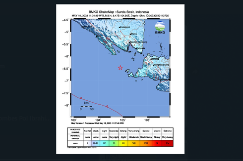 Analisis BMKG soal Gempa M 5,4 Sumur, Banten Siang Ini