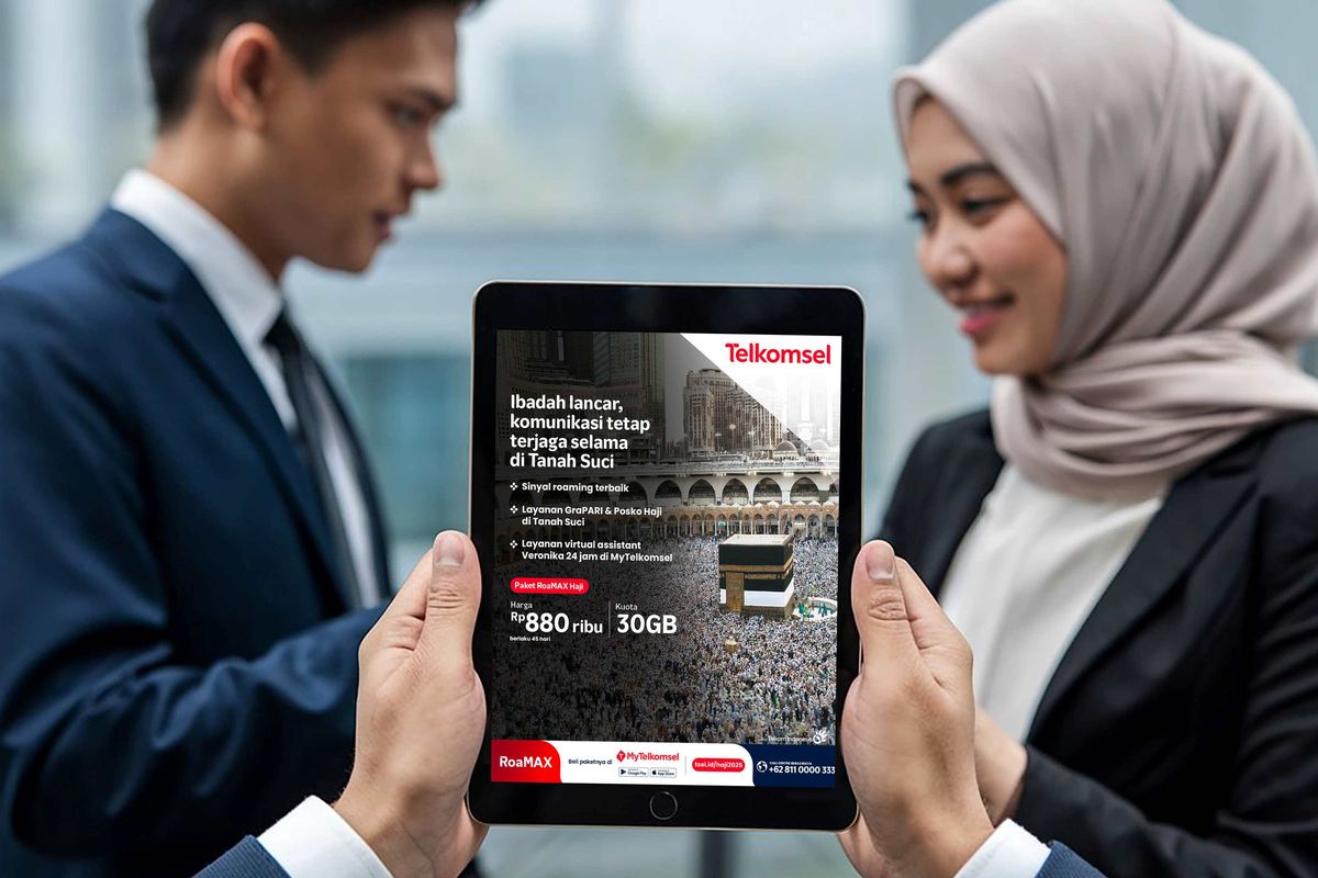 Ilustrasi paket RoaMAX Haji Telkomsel.