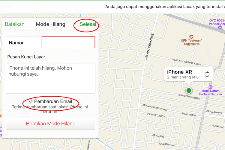 Ilustrasi cara melacak iPhone yang hilang dalam kondisi mati atau nyala lewat Find My.